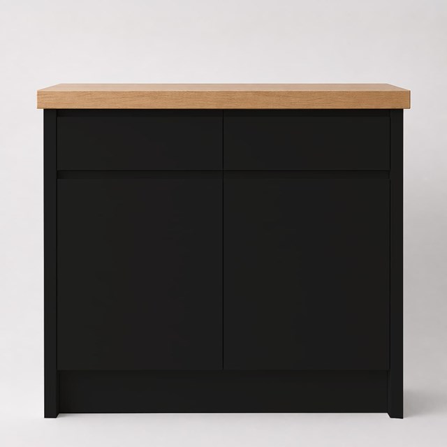 Super Matte Black J Pull Replacement Kitchen Door | J Pull Super Matte Black J Pull Replacement Kitchen Door | J Pull