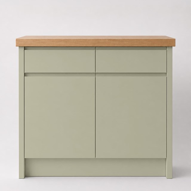 Super Matte Sage Green J Pull Replacement Kitchen Door | J Pull Super Matte Sage Green J Pull Replacement Kitchen Door | J Pull