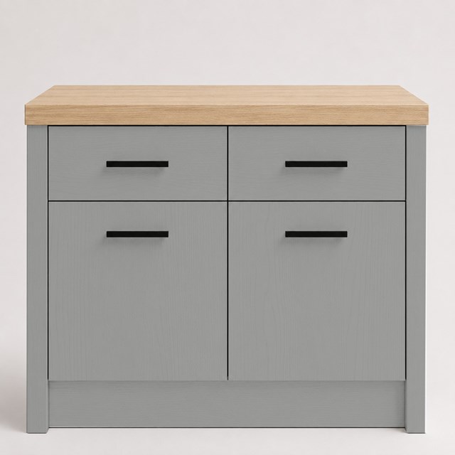 Painted Oak Dust Grey Slab Replacement Kitchen Door | Slab Painted Oak Dust Grey Slab Replacement Kitchen Door | Slab
