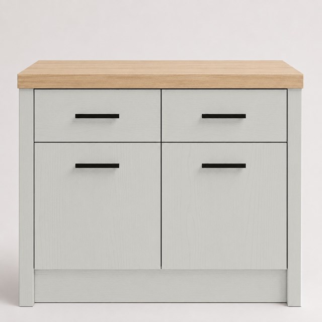 Painted Oak Light Grey Slab Replacement Kitchen Door | Slab Painted Oak Light Grey Slab Replacement Kitchen Door | Slab