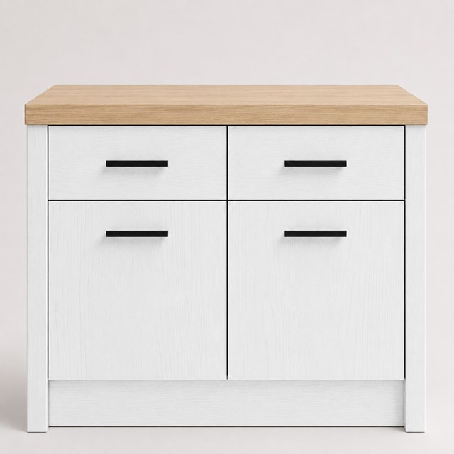 Painted Oak White Slab Replacement Kitchen Door | Slab Painted Oak White Slab Replacement Kitchen Door | Slab