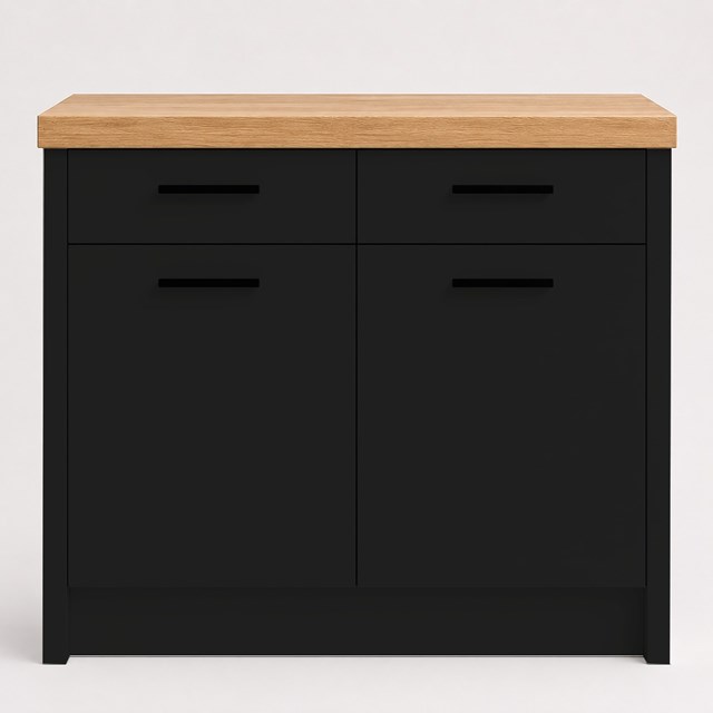 Super Matte Black Slab Replacement Kitchen Door | Slab Super Matte Black Slab Replacement Kitchen Door | Slab
