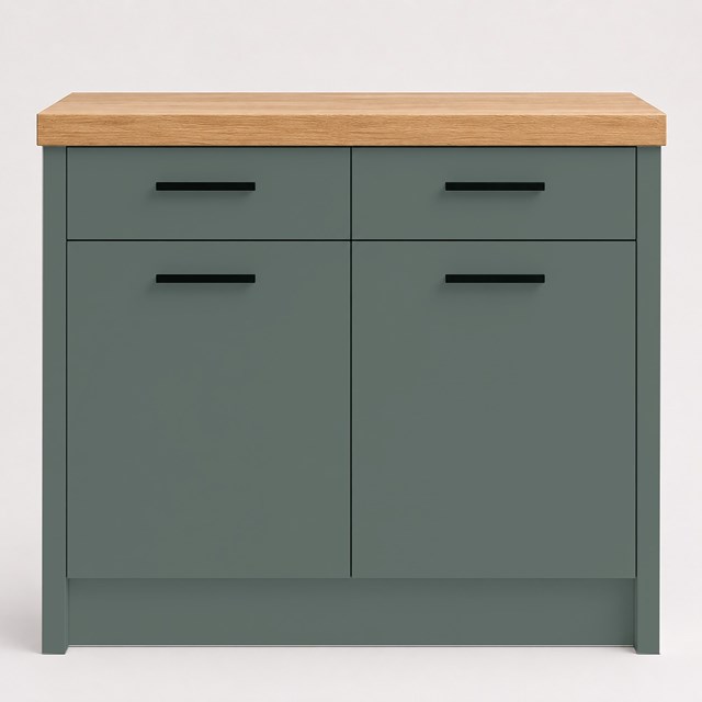 Super Matte Highland Green Slab Replacement Kitchen Door | Slab Super Matte Highland Green Slab Replacement Kitchen Door | Slab