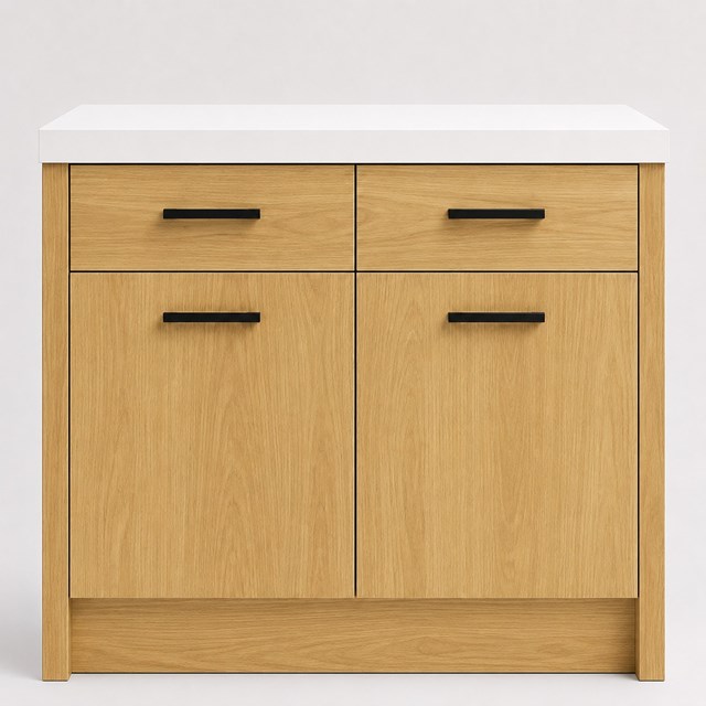 Woodgrain Lancaster Oak Slab Replacement Kitchen Door | Slab Woodgrain Lancaster Oak Slab Replacement Kitchen Door | Slab