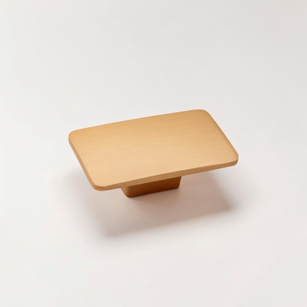 Camden Rectangular Satin Brass Traditional Knob | Traditional Knobs Camden Rectangular Satin Brass Traditional Knob | Traditional Knobs