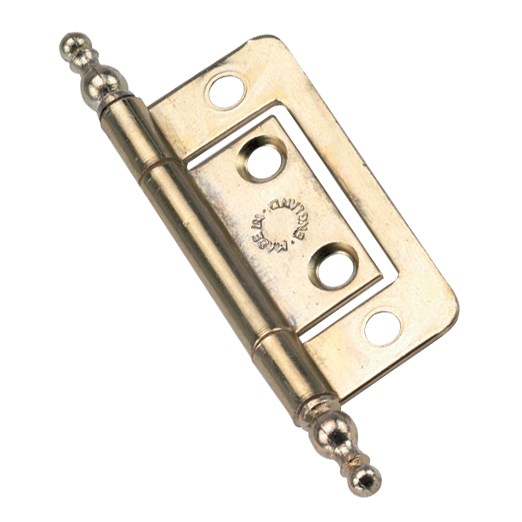 Brass Flush Hinge with Finials
