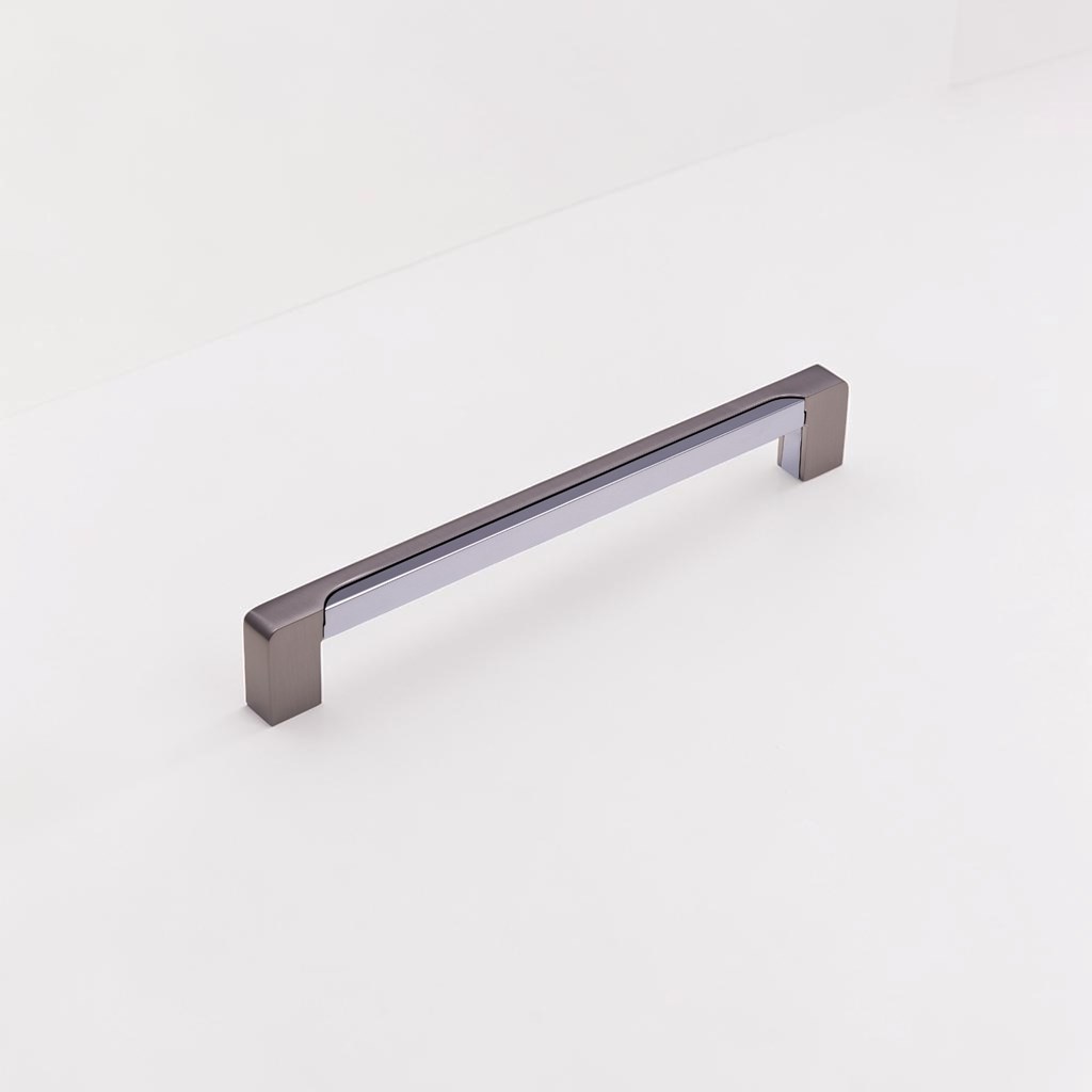 Mellizo Brushed Nickel / Chrome Contemporary Handle | Contemporary Handles Mellizo Brushed Nickel / Chrome Contemporary Handle | Contemporary Handles