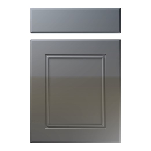 Ascot Kitchen Replacement Door in High Gloss Onyx Grey