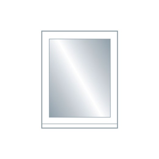 Avanti Opus 22mm Glazed Frame Door (Clear Glass) in Hi-Gloss Cream