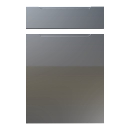 Avienda Kitchen Replacement Door in High Gloss Onyx Grey