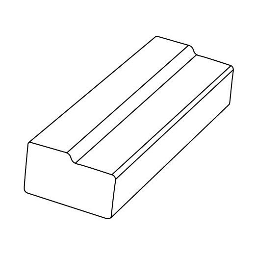 Replacement Square Bullnose in Painted Oak Porcelain 2400 x 50mm