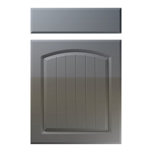 Cottage Kitchen Replacement Door in High Gloss Onyx Grey