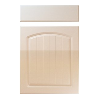 Cottage Kitchen Replacement Door in High Gloss Sand Beige