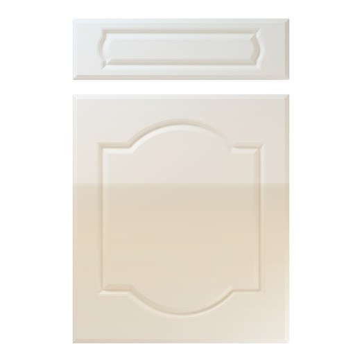 Denham Kitchen Replacement Door in High Gloss White Grey