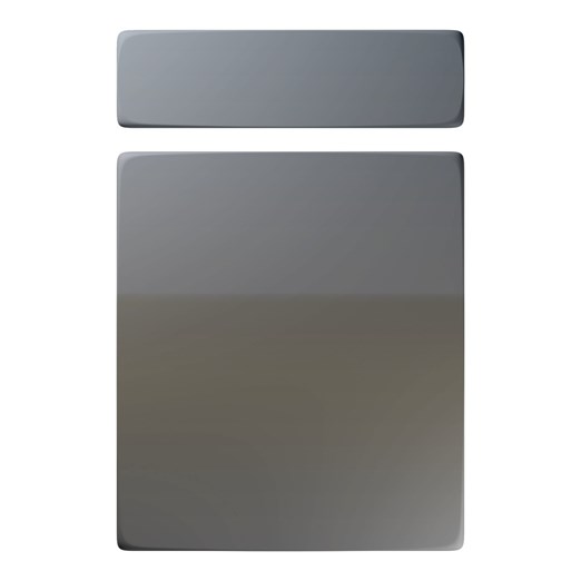 Genoa Kitchen Replacement Door in High Gloss Onyx Grey