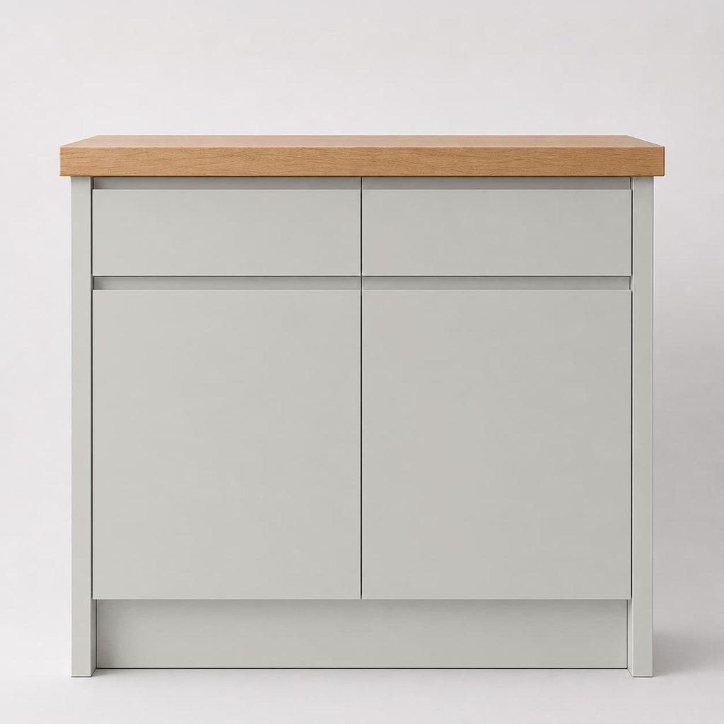 Super Matt Light Grey J Pull Replacement Kitchen Door