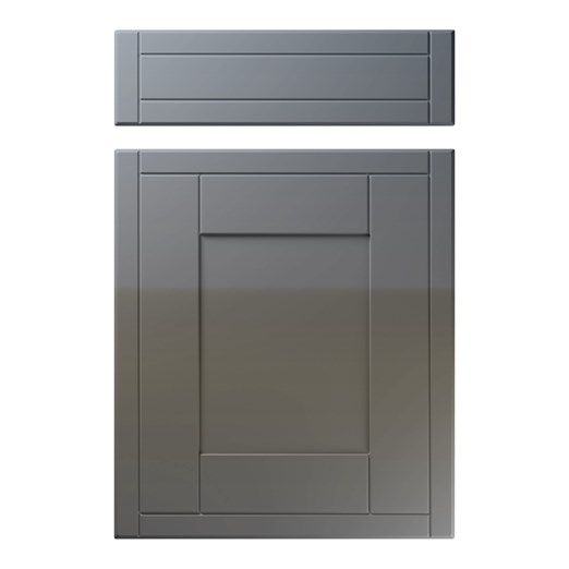 Keswick Kitchen Replacement Door in High Gloss Onyx Grey