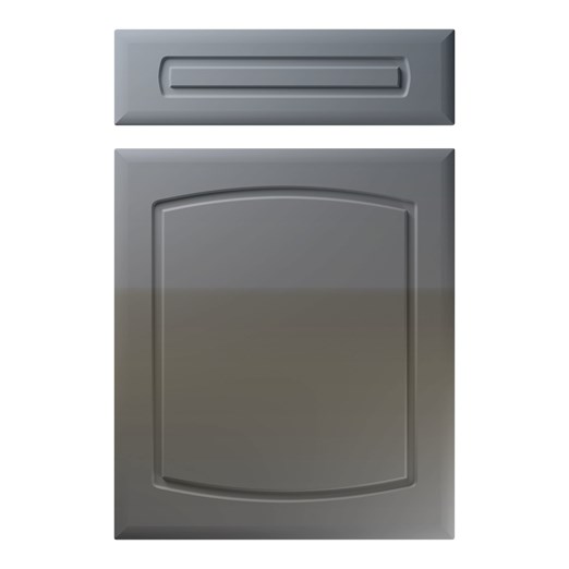 Madrid  Kitchen Replacement Door in High Gloss Onyx Grey