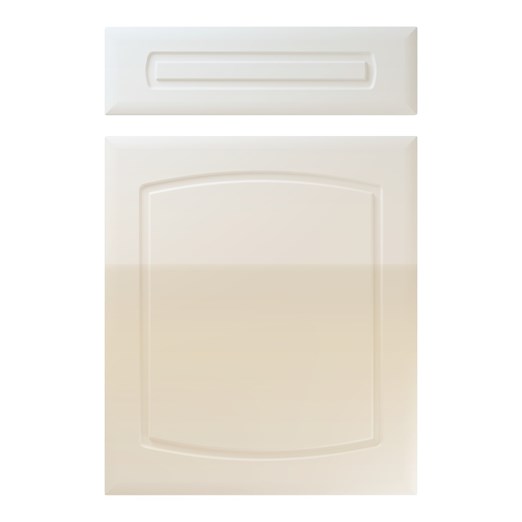 Madrid Kitchen Replacement Door in High Gloss White Grey