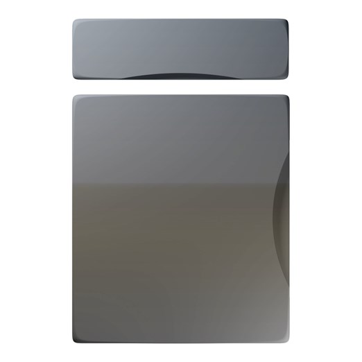 Metropole Kitchen Replacement Door in High Gloss Onyx Grey