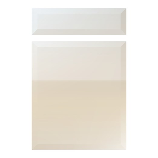 Milano Kitchen Replacement Door in High Gloss White Grey
