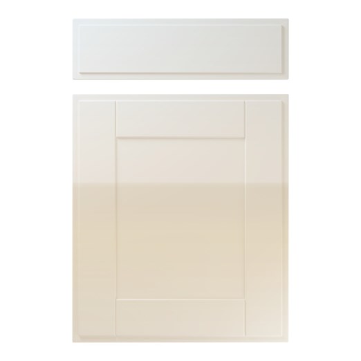 New England Kitchen Replacement Door in High Gloss White Grey