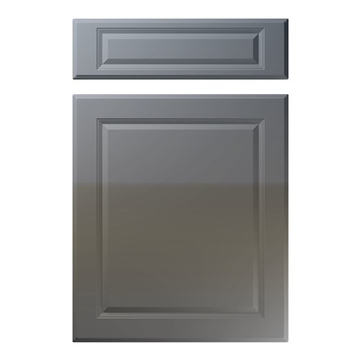 New Fenland Kitchen Replacement Door in High Gloss Onyx Grey