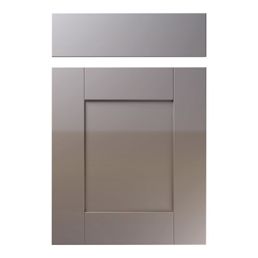 Shaker Kitchen Replacement Door in High Gloss Dust Grey