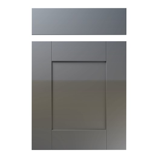 Shaker Kitchen Replacement Door in High Gloss Onyx Grey