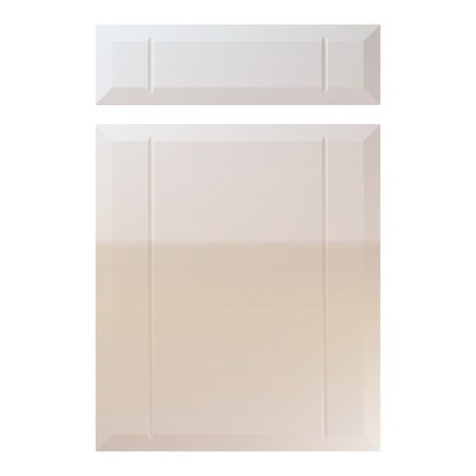 Twinline Kitchen Replacement Door in High Gloss Cream