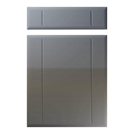 Twinline Kitchen Replacement Door in High Gloss Onyx Grey