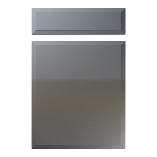 Verona Kitchen Replacement Door in High Gloss Onyx Grey