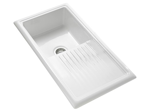White Ceramic Single Sink