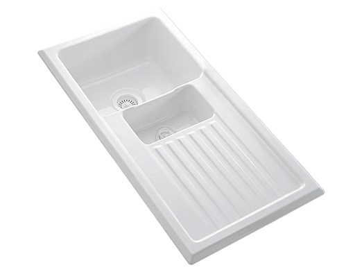 White Ceramic 1.5 Sink