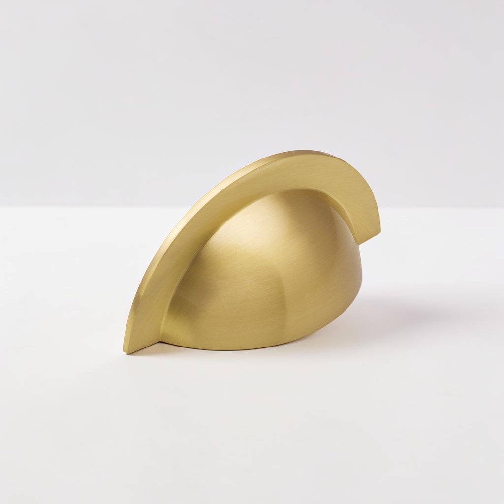 Monmouth Cup Brushed Brass Traditional Handle | Traditional Handles