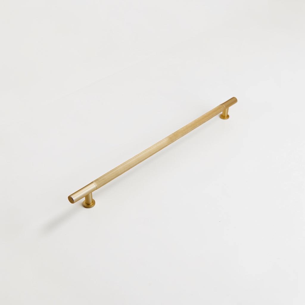 Knurled Aluminium Satin Brass Traditional Handle | Traditional Handles Knurled Aluminium Satin Brass Traditional Handle | Traditional Handles