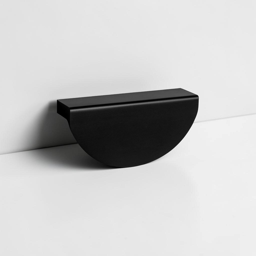 Ravenna Half Moon Cup Black Contemporary Handle | Contemporary Handles