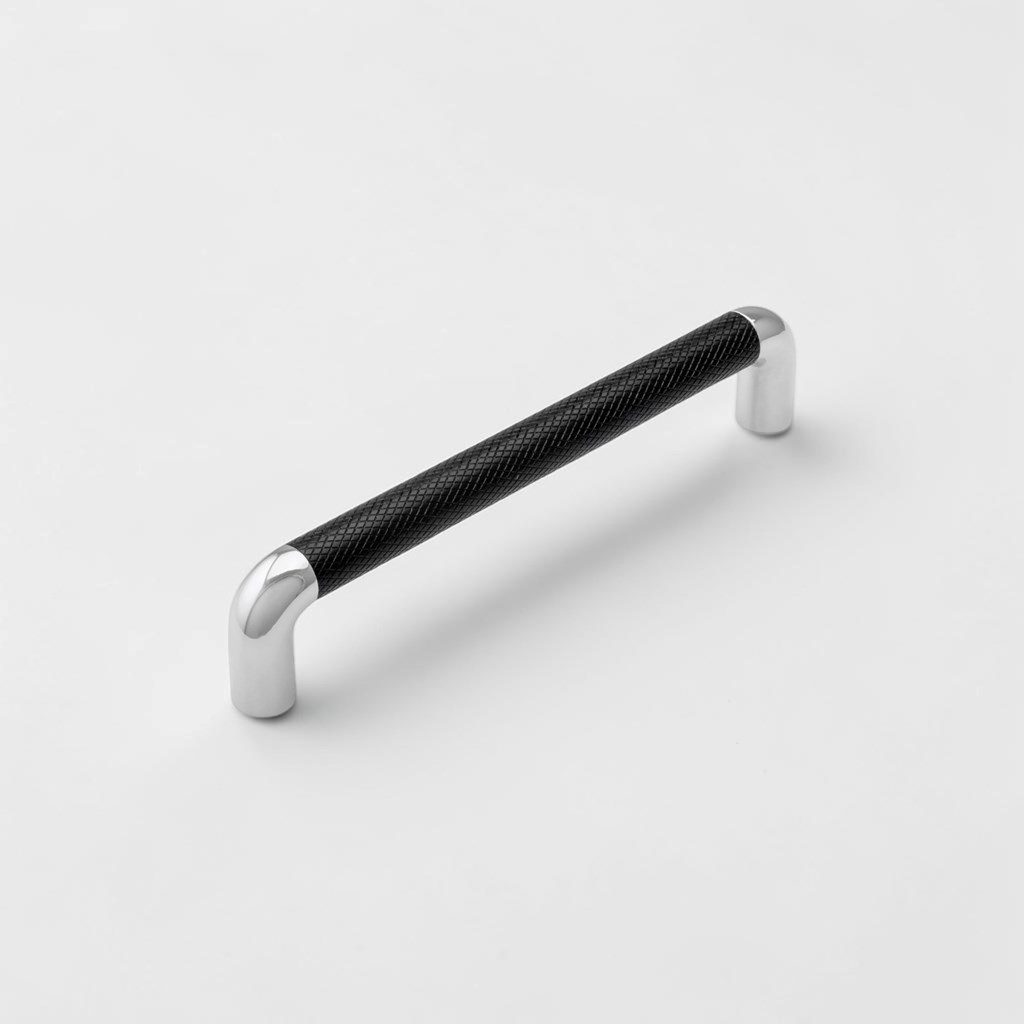 Lany Knurled Black / Chrome Contemporary Handle | Contemporary Handles