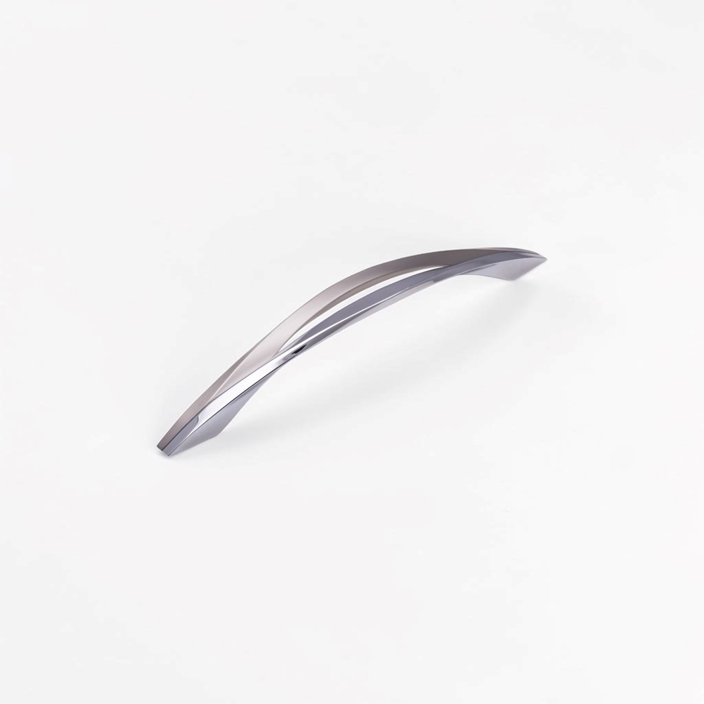 Ojo Brushed Nickel / Chrome Contemporary Handle | Contemporary Handles