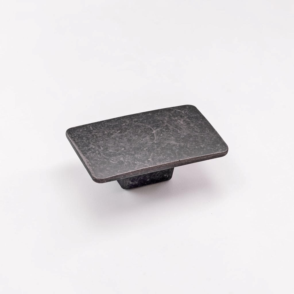 Camden Rectangular Pewter Traditional Knob | Traditional Knobs