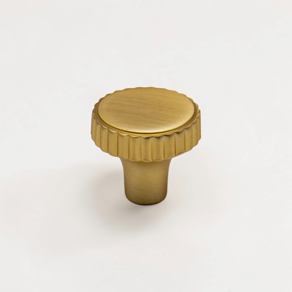 Perugia Satin Brass Traditional Knob | Traditional Knobs