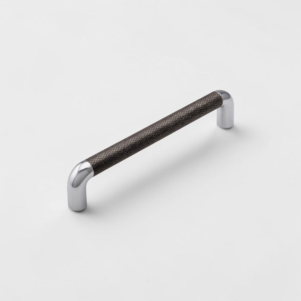 Lany Knurled Pewter / Chrome Contemporary Handle | Contemporary Handles
