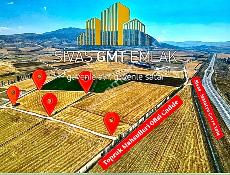 SİVAS GMT EMLAK ULAŞ HÜRRİYET MAH SATILIK TEKTAPU 29.125M2 TARLA