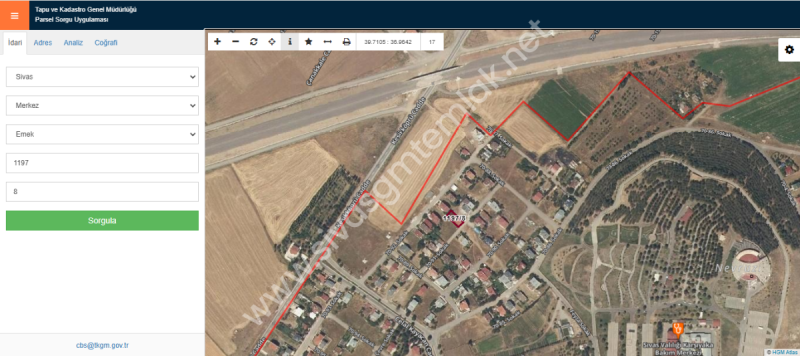 SİVAS GMT EMLAK'TAN KARŞIYAKA'DA VİLLA İMARLI 280M2 SATILIK ARSA