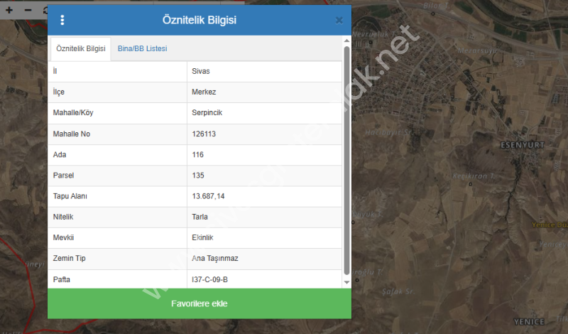SİVAS GMT EMLAK'TAN SERPİNCİK'TE SATILIK TEK TAPU 13.687M2 TARLA