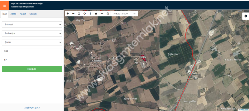 SİVAS GMT EMLAK BALIKESİR/BURHANİYE/ÇORUK 5388 M2 TEK TAPU TARLA