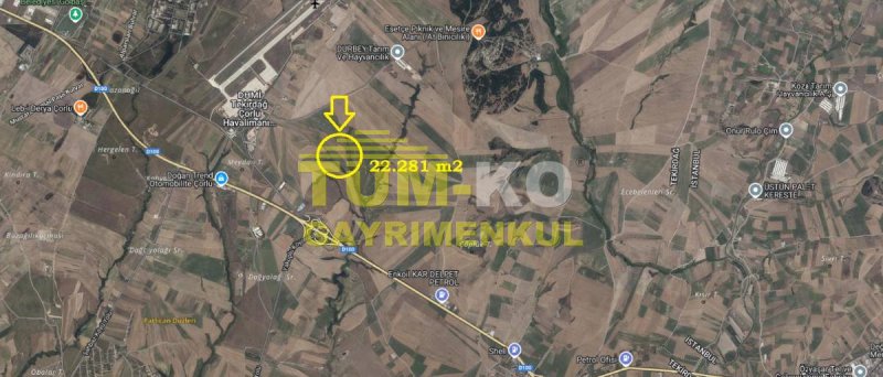 Tekirdağ Çorlu Seymen de Havaalanına Yakın Fırsat Arazi.