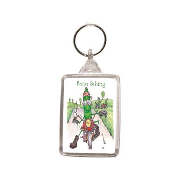 Bean Biking Key Ring