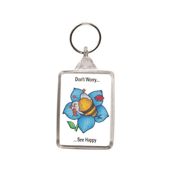Bee Happy Key Ring