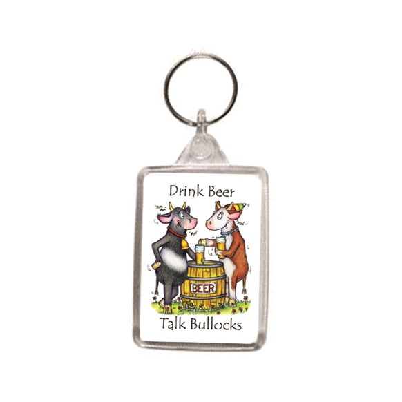 Drink Beer Talk Bullocks Key Ring